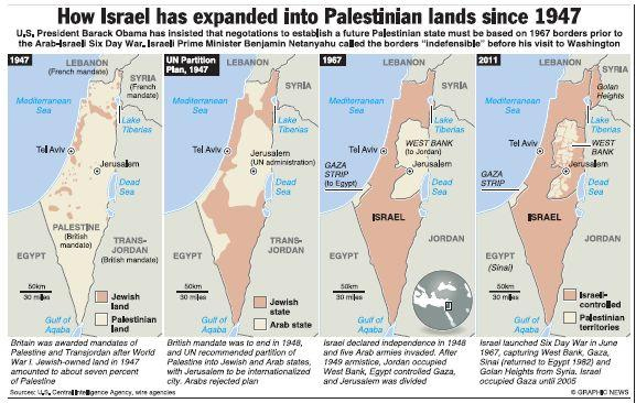 Disappearing Palestine Map
